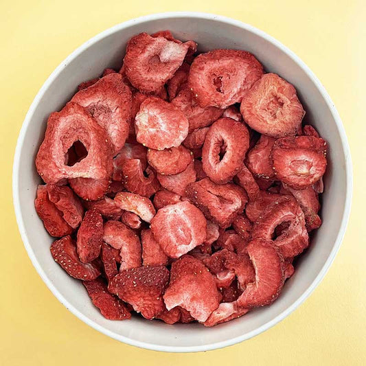 Fraise lyophilisée en tranches - 100g