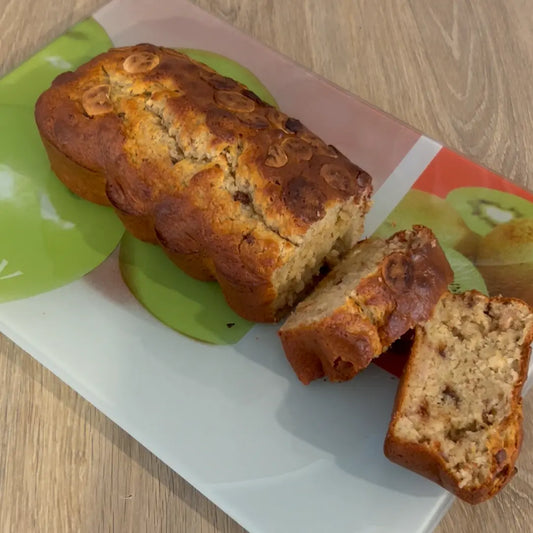 Banana bread aux bananes bio lyophilisées