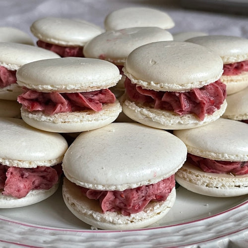 macarons framboise lyophilisée bio crème au beurre