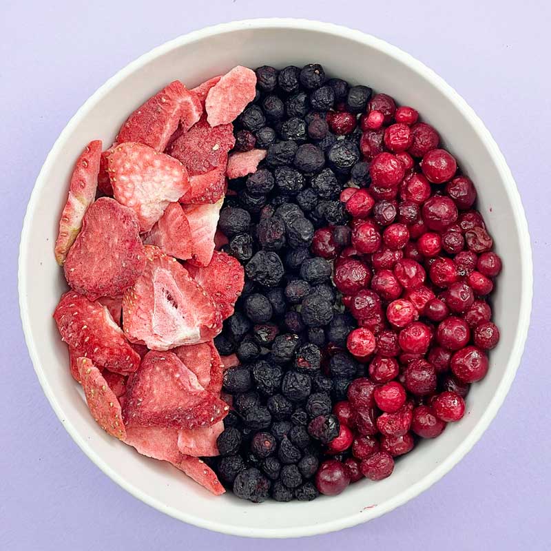 MIX DE FRUITS - Fraise · Myrtille · Airelle rouge - 100g