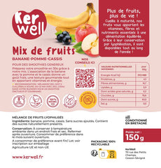 MIX DE FRUITS - Banane · Pomme · Cassis - 150g
