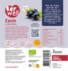Cassis lyophilisé bio - 100g