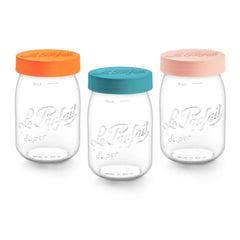 TRIO-DE-BOCAUX-EN-VERRE-LE-PARFAIT-COLOR-VIS