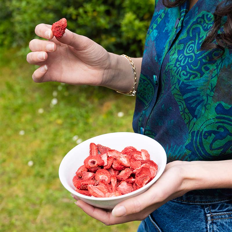 Fraise lyophilisée en tranches - 100g