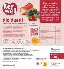 MIX DE FRUITS - Fraise · Mûre · Canneberge - 100g