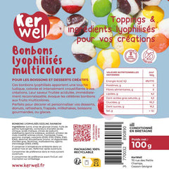 Bonbons multicolores lyophilisés – 100 g