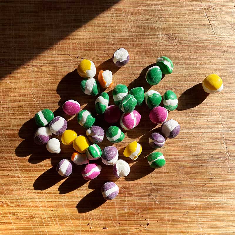 Bonbons multicolores lyophilisés – 100 g